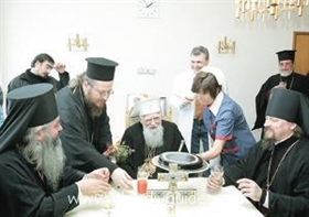 Patriarch Maxim turned 92 Sunday and was showered with flowers and presents.